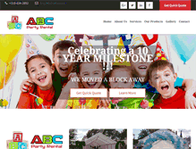 Tablet Screenshot of abcpartyrent.com